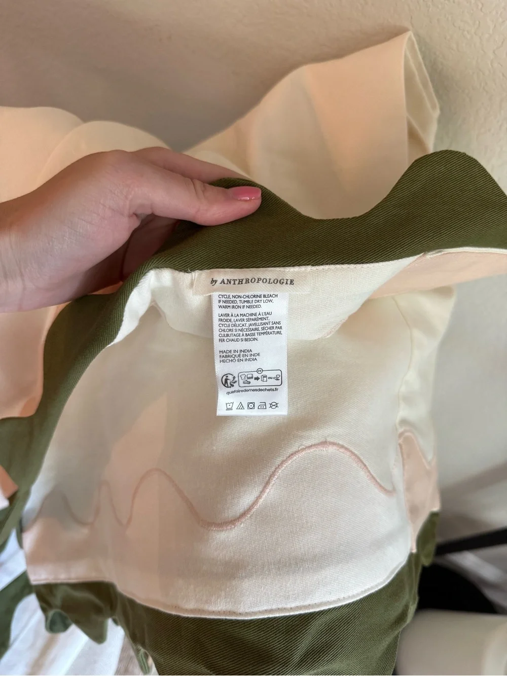 Anthropologie Maeve Scalloped Cotton Curtain